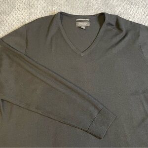 Nordstrom Men's Shop Men's Size XXL 100% Italian Merino Wool‎ V-Neck Sweater